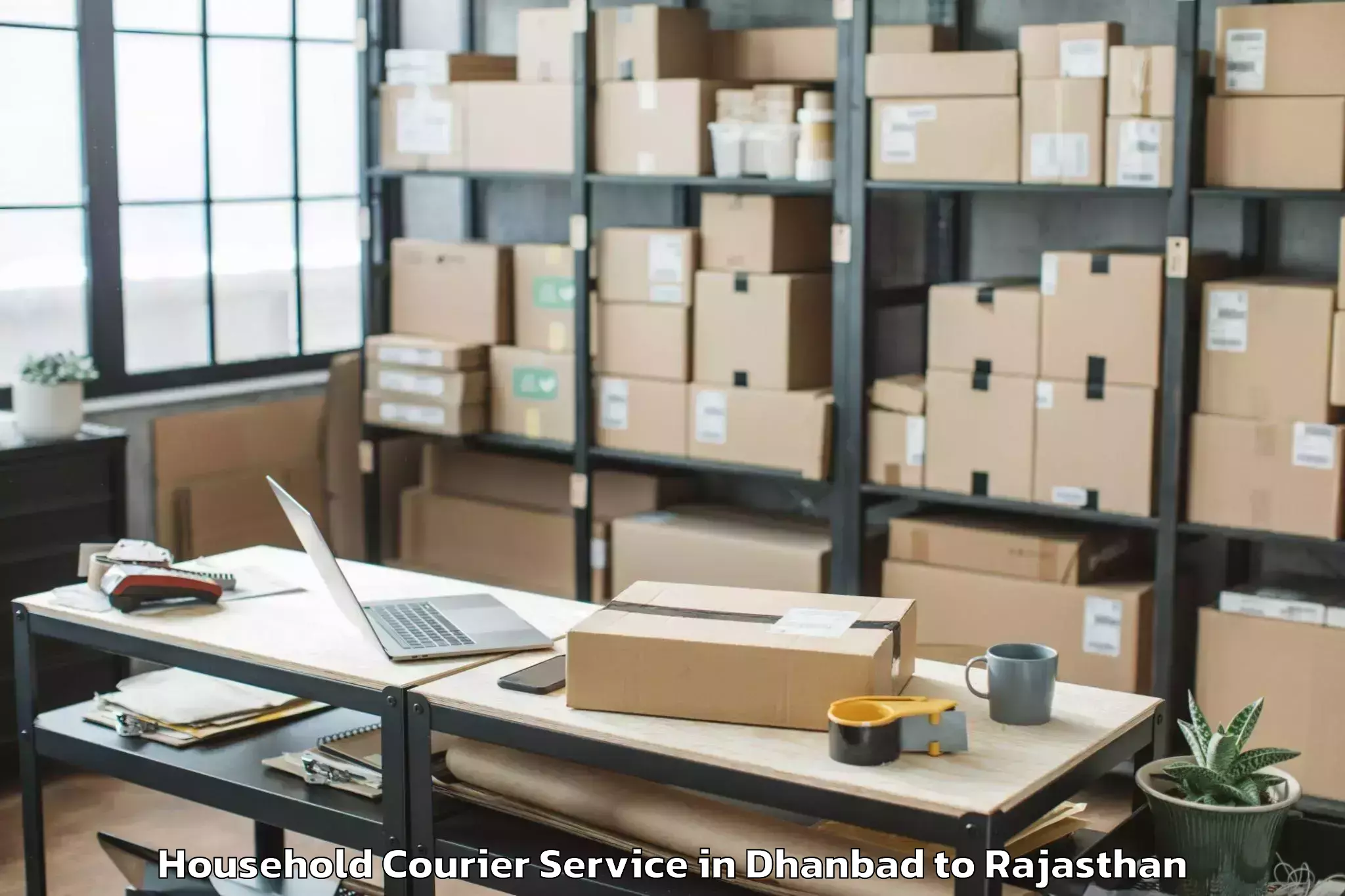 Top Dhanbad to Bundi Household Courier Available